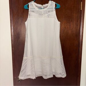 Elegant White Lace Dress size Medium